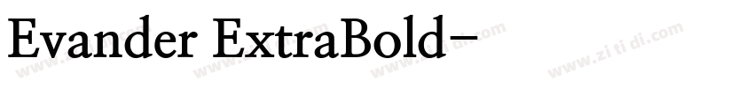 Evander ExtraBold字体转换